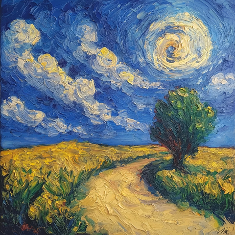 风景油画宽视角作品