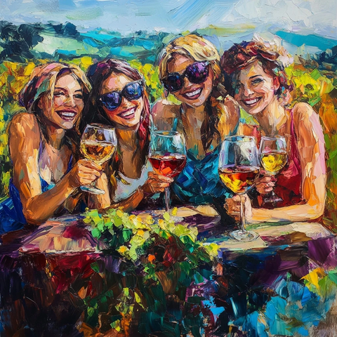 葡萄园友聚欢享美酒