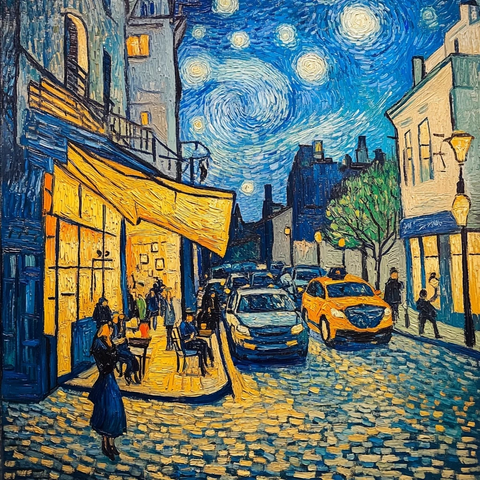 街道车辆行人穿梭不息