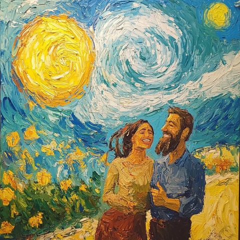 欢乐人群交流场景