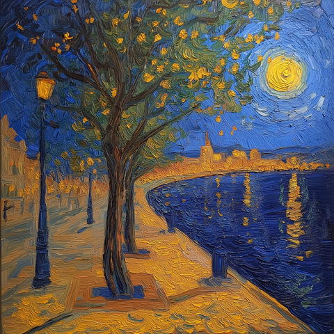 海滨大道与船只风景