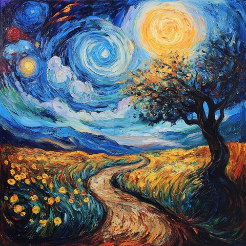 创意星空灵感绘画