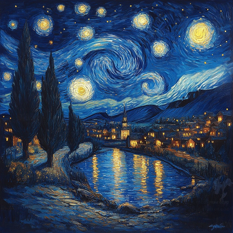 星空夜晚梦幻景象