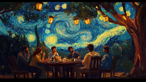 星空晚宴人物欢聚