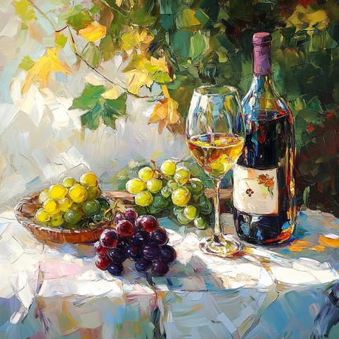 海景阳台葡萄美酒