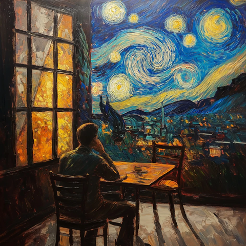 星空夜晚孤独回忆