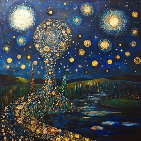 星空漩涡金色装饰