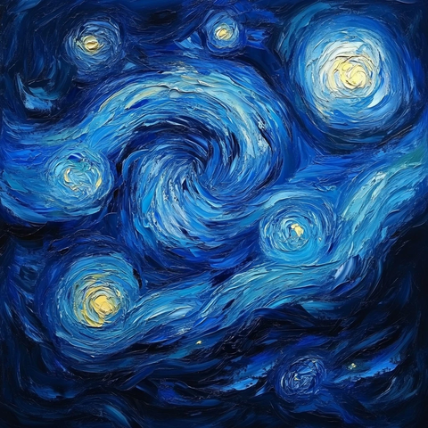 星空梦幻油彩画