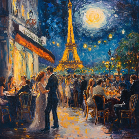 埃菲尔铁塔背景派对