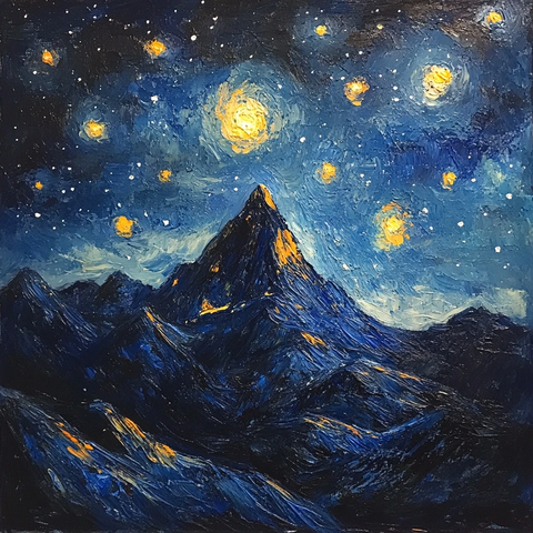 山夜星空与闪耀星辰