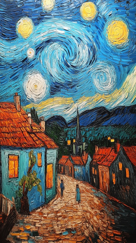 宁静村庄夜空下的村庄生活