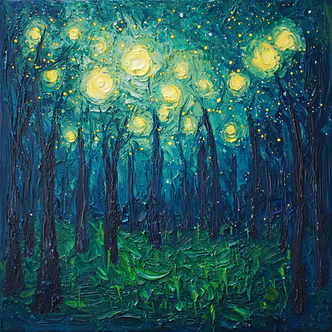 幻境森林萤火闪烁