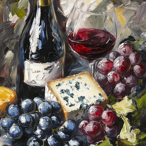 红酒葡萄干酪特写