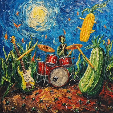 番茄鼓手黄瓜吉他手玉米歌手