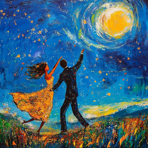 星夜舞蹈与明亮英语