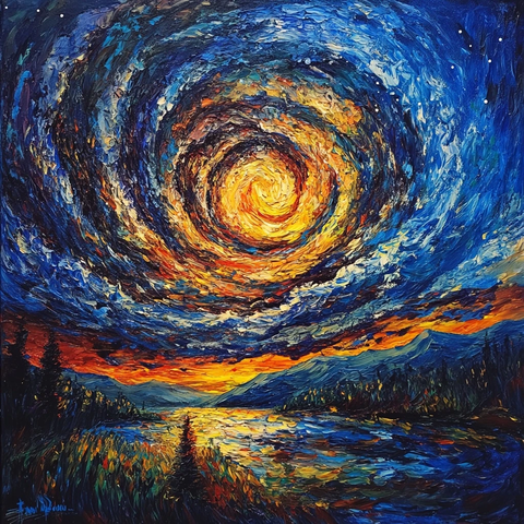 星空火焰卷轴元素漩涡