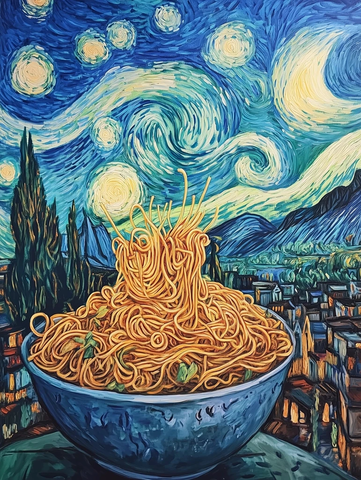 外星飞船梵高风格