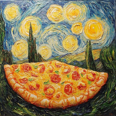 披萨艺术墙贴画现代风格