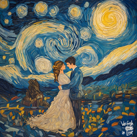 梵高爱情艺术画作
