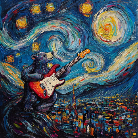 熊弹电吉他星空下城市