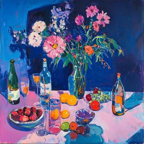 花瓶水果桌面爵士五重奏