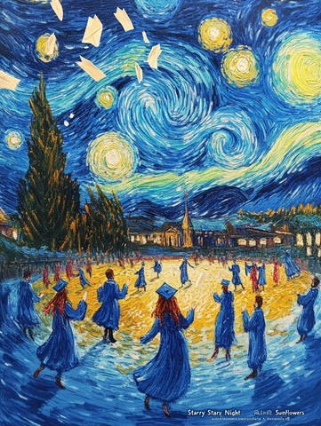 毕业生舞动星夜纸飞机