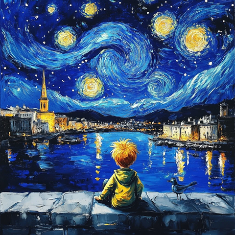 小王子凝望星空