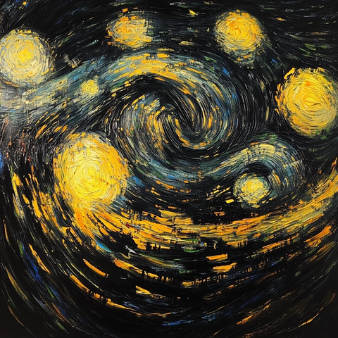 星夜动态模糊黄星黑空