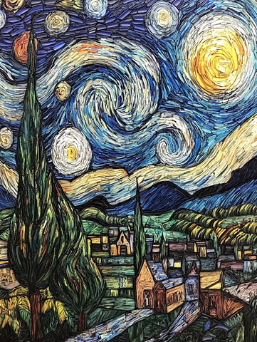 星夜玻璃艺术装饰