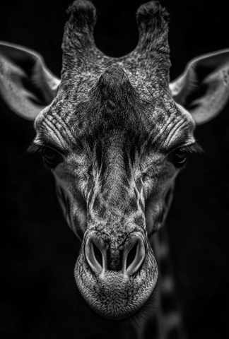 长颈鹿头部特写