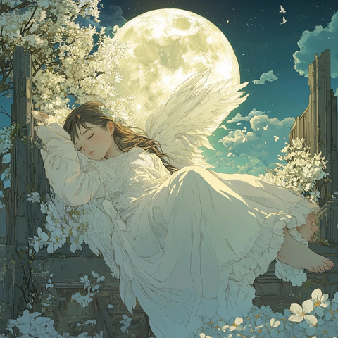 天使沉睡在月下花园