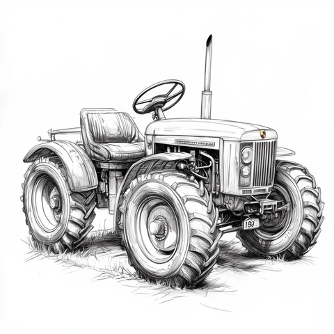 保时捷柴油拖拉机绘图