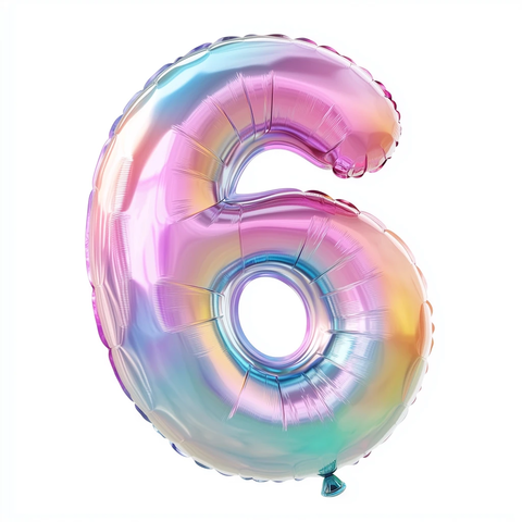 数字形状气球幻彩雾气填充