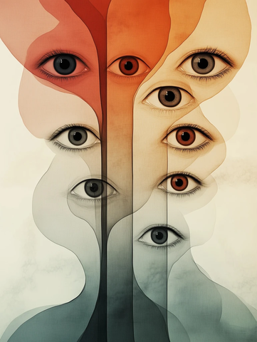 多彩眼眸云端镶嵌