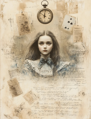 爱丽丝奇境插画背景