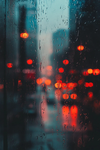 雨滴窗户模糊背景