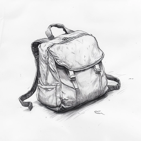 孩子书包掉地恐慌瞬间