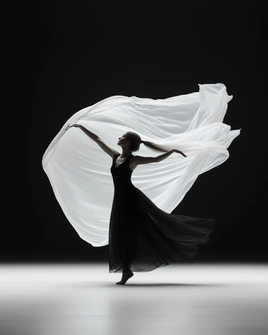 女子舞蹈透明丝巾