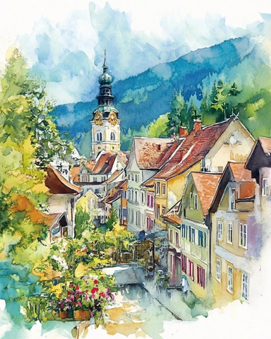 美食文化插画背景