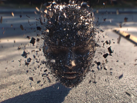 面孔破碎世界崩塌