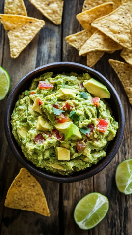 自制牛油果酱配玉米片