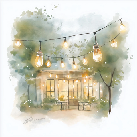 户外水彩灯具图案