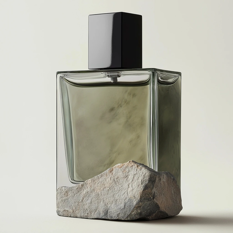 男士香水矩形瓶石底设计