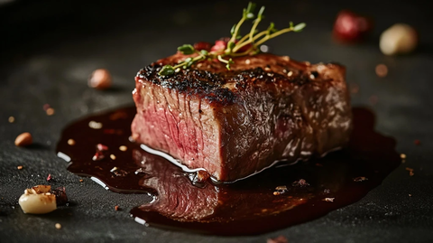 酱汁肉排美食摄影