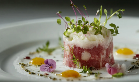 牛肉卷配香草泡沫