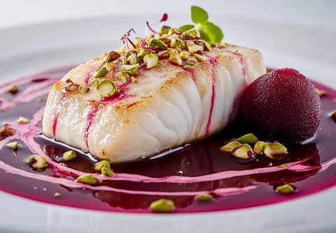 大块鳕鱼佐葡萄冰沙