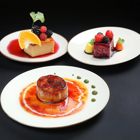 橙香开胃菜与甜味主菜及浆果甜点