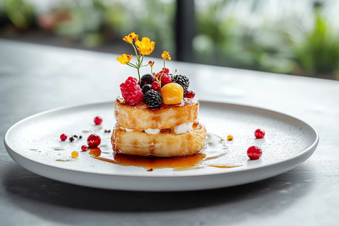 法式吐司搭配鲜果枫糖