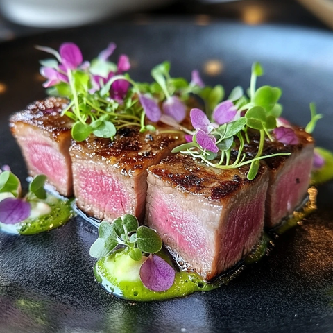 微绿搭配和牛美食