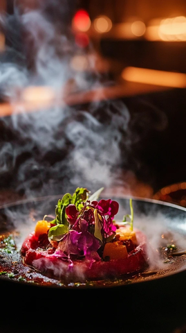 精致美食高角度拍摄